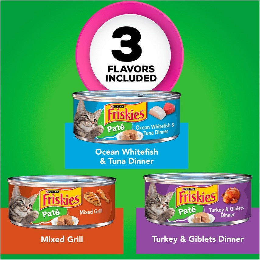 Friskies Classic Pate Variety Pack Canned Cat Food  