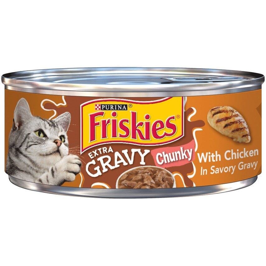 Friskies Extra Gravy Chunky with Chicken in Savory Gravy Canned Cat Food  