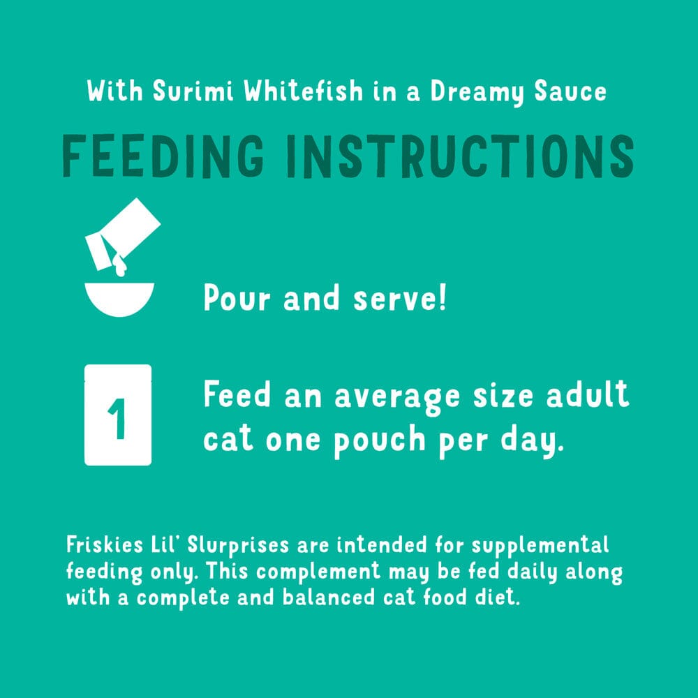 Friskies Lil Slurprises With Surimi Whitefish Cat Food Compliment  