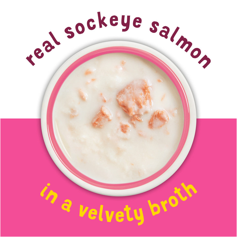 Friskies Natural Grain-Free Lil' Soups With Sockeye Salmon In Chicken Broth Cat Food Compliment  