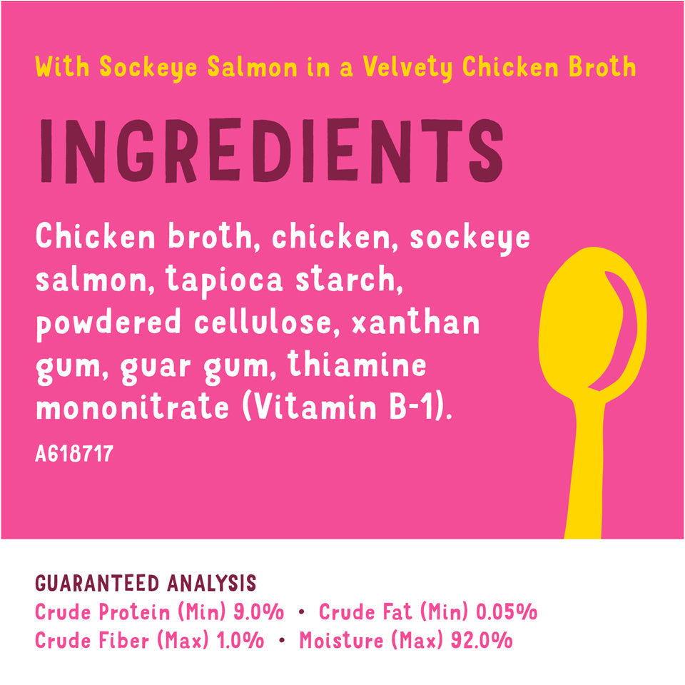 Friskies Natural Grain-Free Lil' Soups With Sockeye Salmon In Chicken Broth Cat Food Compliment  