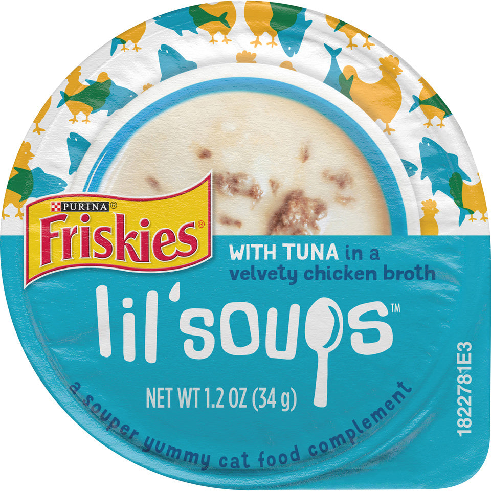 Friskies Natural Grain-Free Lil' Soups With Tuna In Chicken Broth Cat Food Compliment  