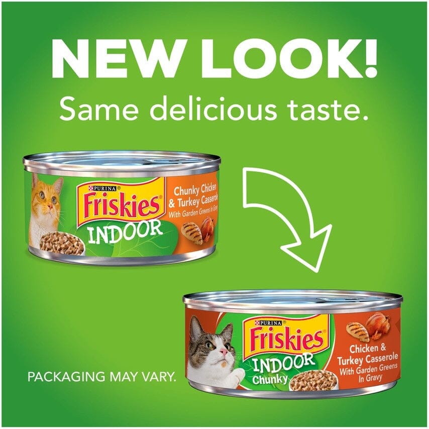 Friskies Selects Indoor Chunky Chicken and Turkey Casserole Canned Cat Food  