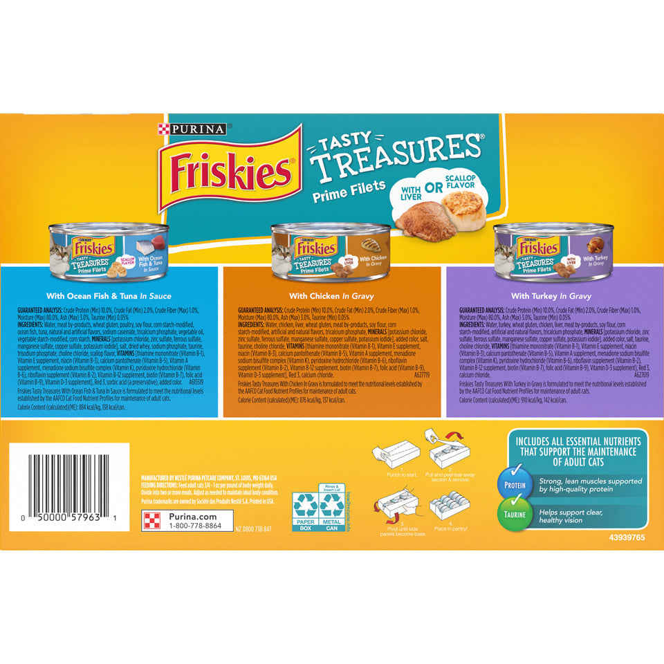 Friskies Tasty Treasures Variety Pack Canned Cat Food  