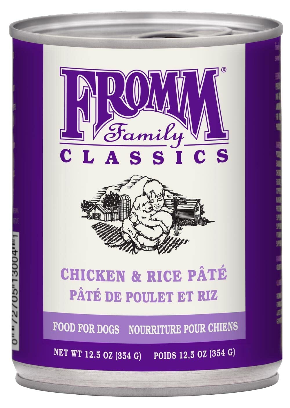 FROMM Classic Chicken and Rice Pate Canned Dog Food - 12.5 Oz - Case of 12  