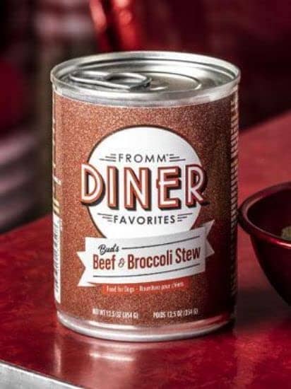 FROMM Diner Classics Beef Broccoli Stew Canned Dog Food - 12.5 Oz - Case of 12  