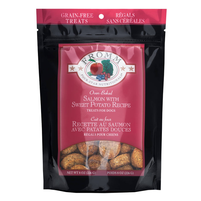 FROMM Four-Star Nutritionals Grain-Free Salmon with Sweet Potato Baked Dog Treats - 8 Oz