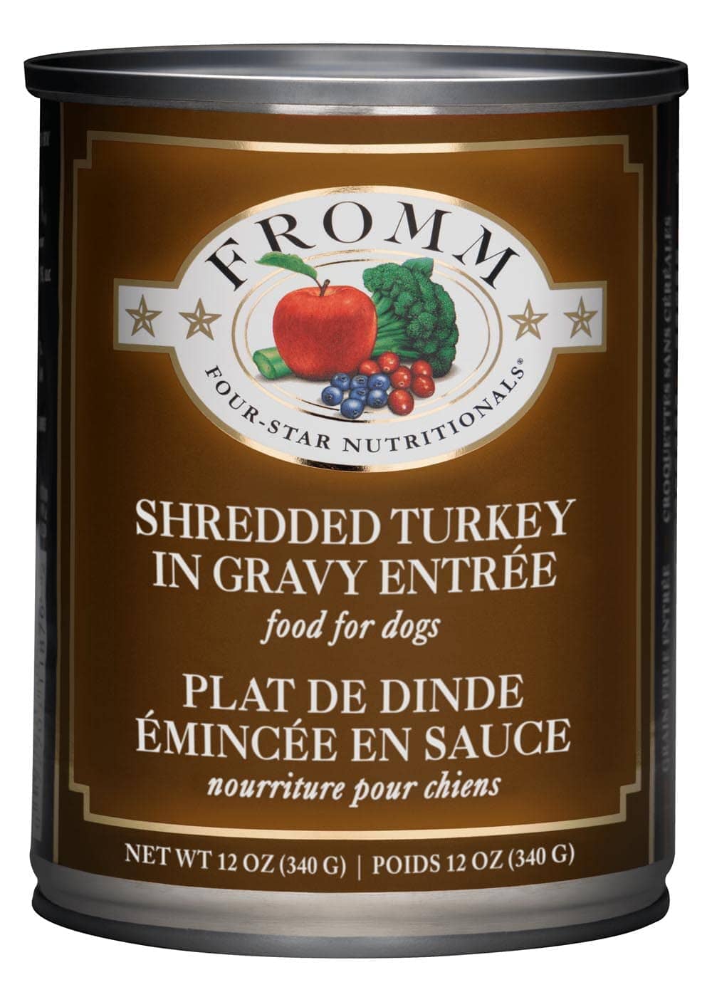 FROMM Four-Star Nutritionals Grain-Free Shredded Turkey Canned Dog Food - 12.2 Oz - Case of 12  