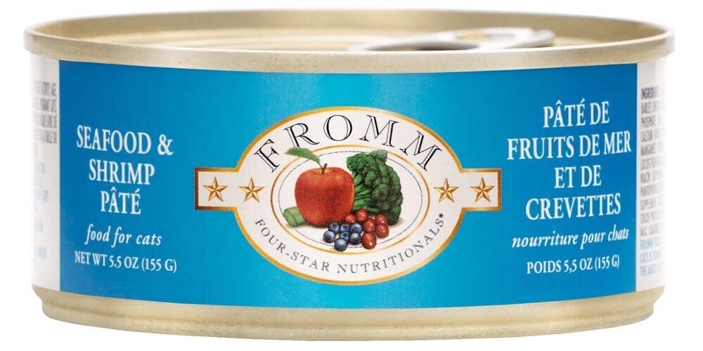 FROMM Four-Star Nutritionals Seafood and Shrimp Canned Cat Food - 5.5 Oz - Case of 12  