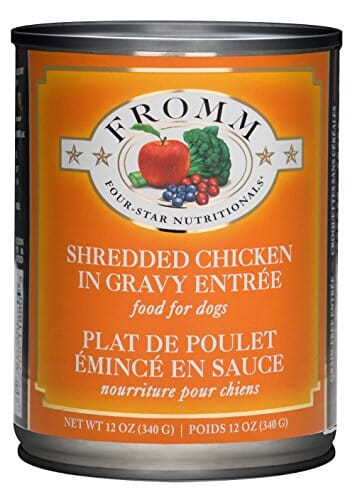 FROMM Four-Star Nutritionals Shredded Chicken in Gravy Canned Dog Food - 12.2 Oz - Case of 12  