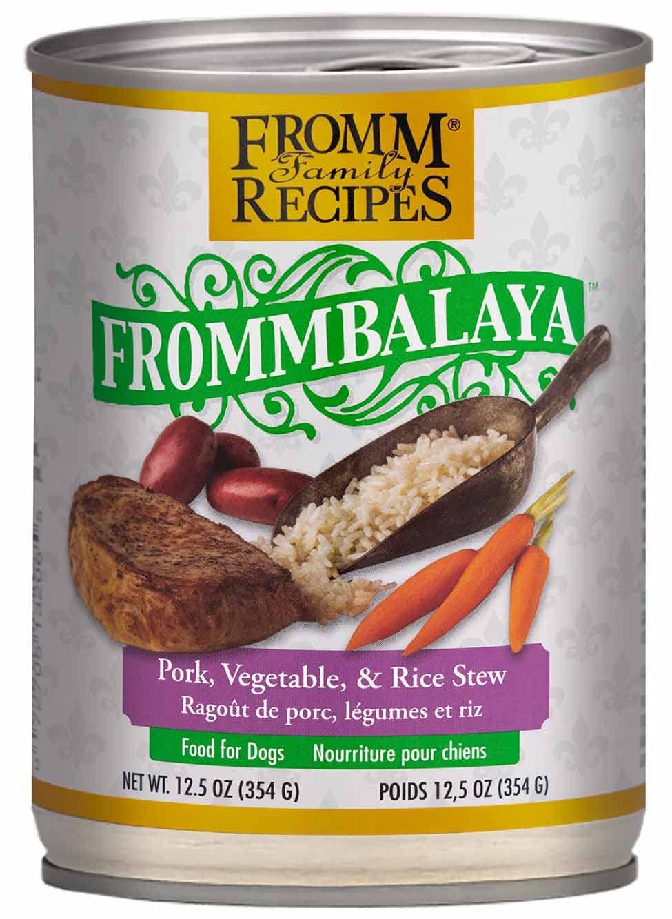 FROMM Frommbalaya Pork Vegertables and Rice Canned Dog Food - 12.5 Oz - Case of 12  