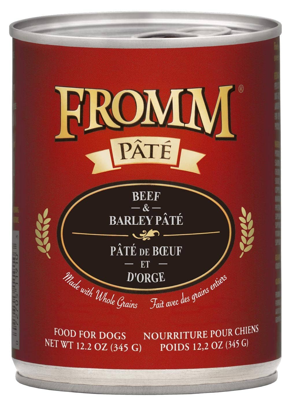 FROMM Gold Beef and Barley Pate Canned Dog Food - 12.2 Oz - Case of 12  