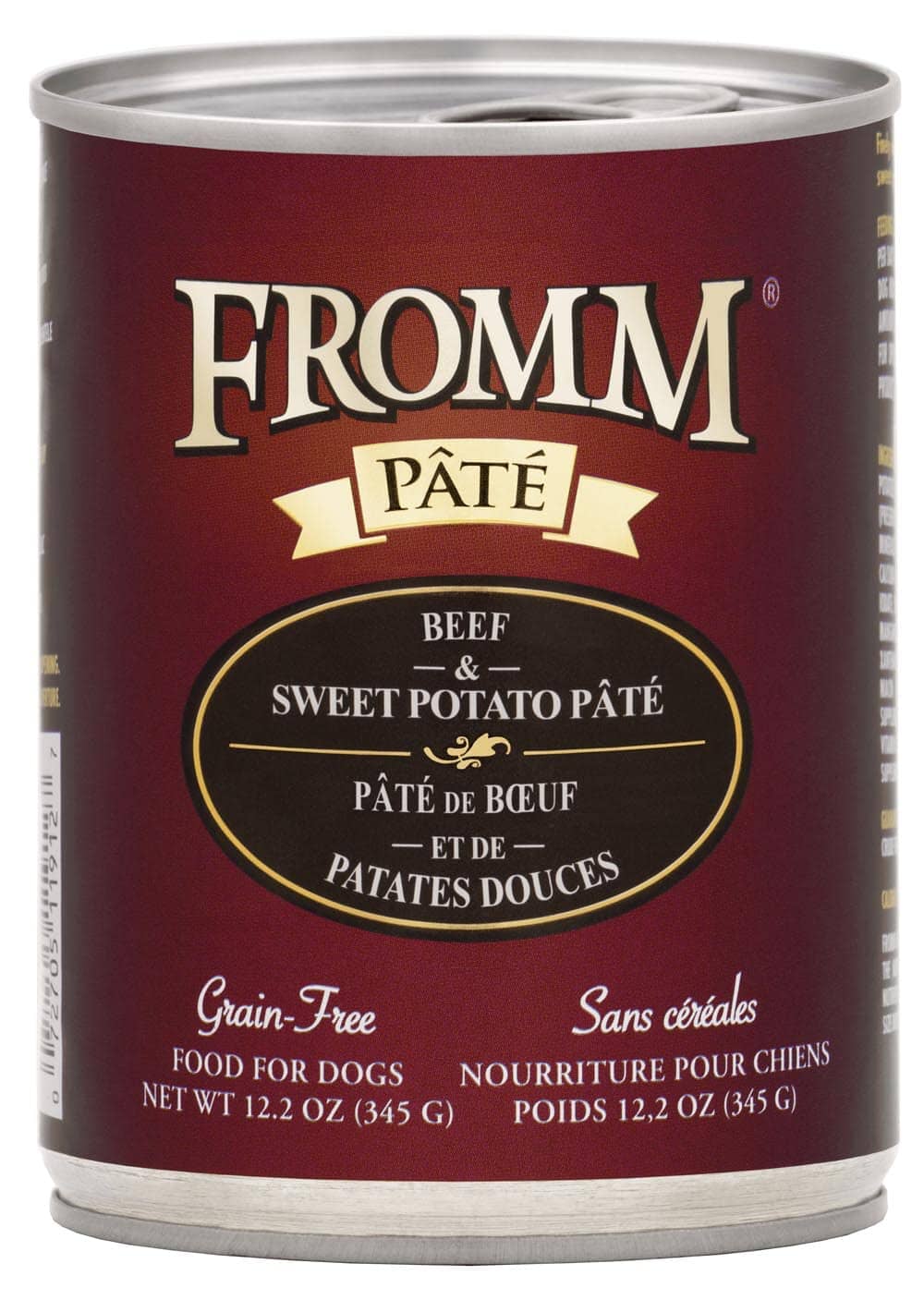 FROMM Gold Grain-Free Beef and Sweet Potato Pate Canned Dog Food - 12.2 Oz - Case of 12  