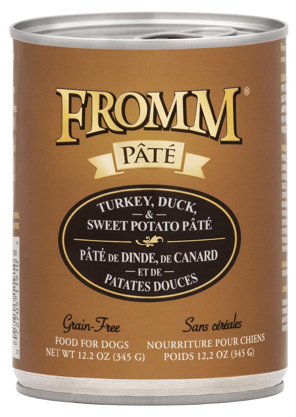 FROMM Gold Grain-Free Turkey Duck and Sweet Potato Pate Canned Dog Food - 12.2 Oz - Case of 12  