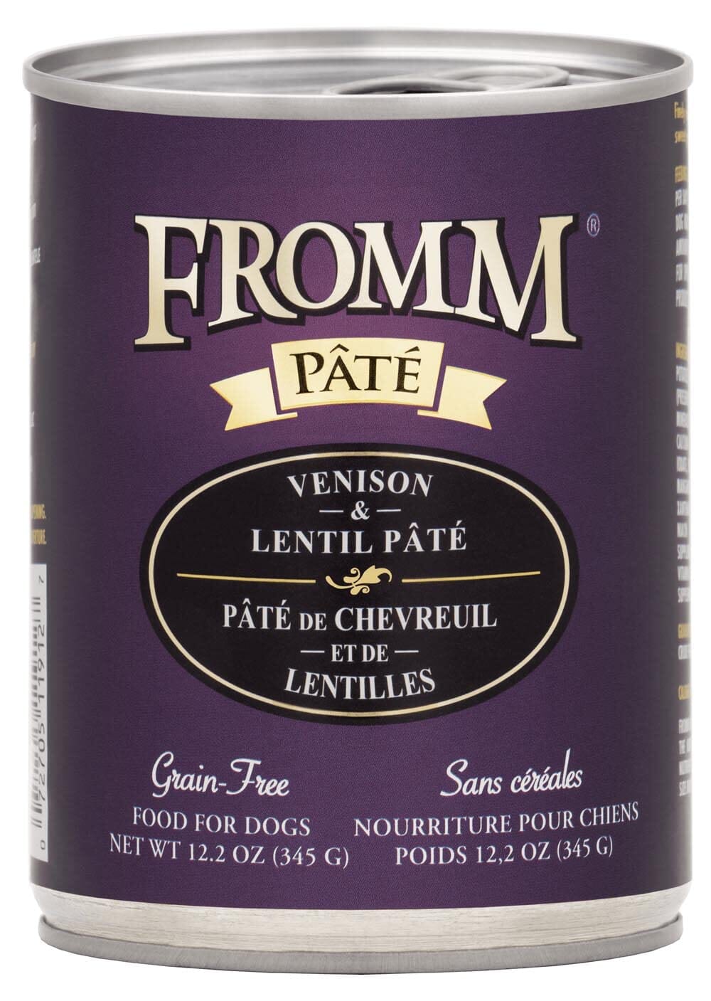 FROMM Gold Grain-Free Venison and Lentils Pate Canned Dog Food - 12.2 Oz - Case of 12  