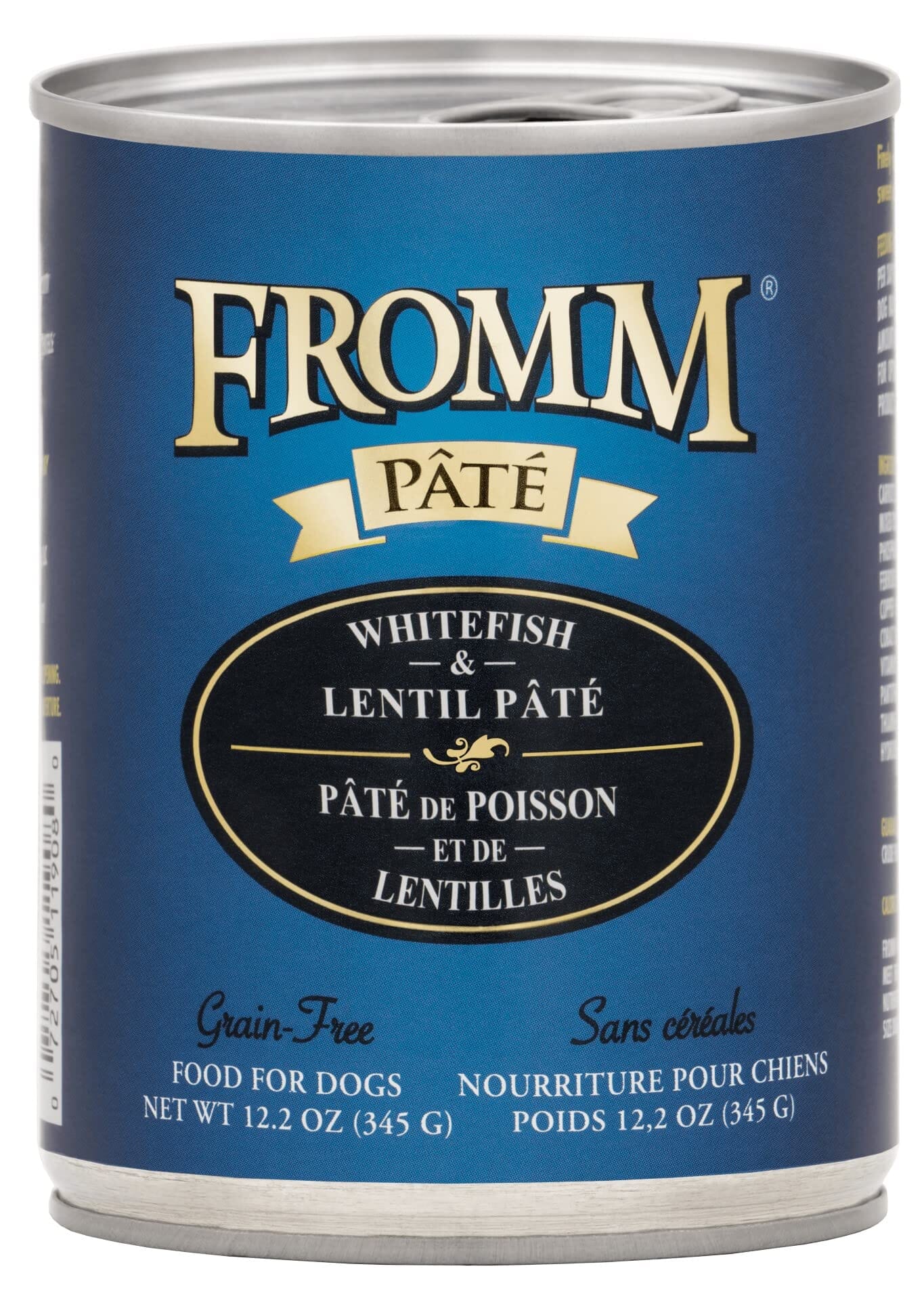 FROMM Gold Grain-Free Whitefish and Lentils Pate Canned Dog Food - 12.2 Oz - Case of 12  