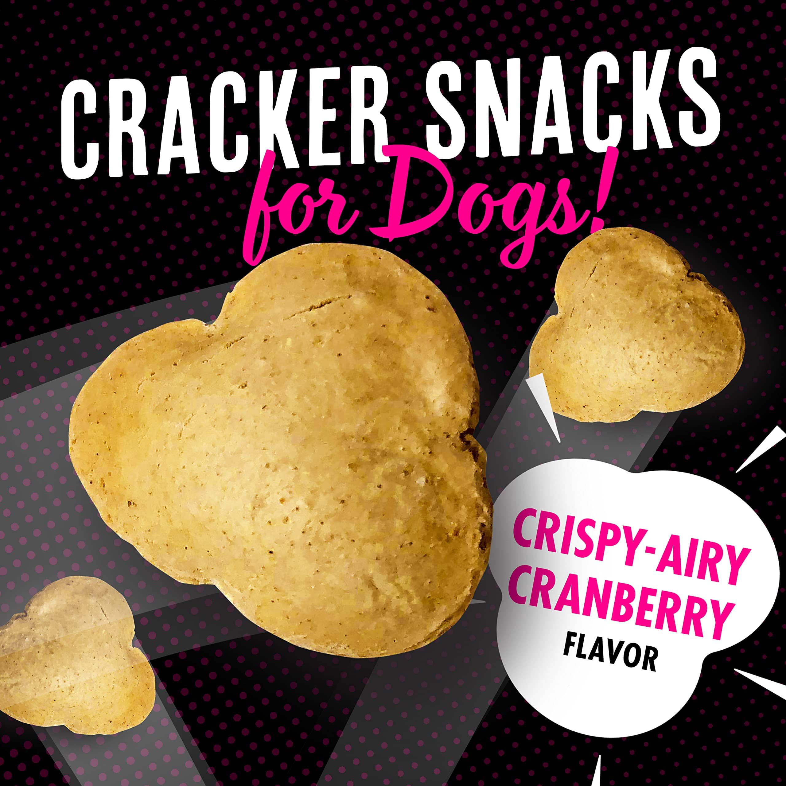 FROMM Pop'etts Crispy-Airy Cranberry Cracker Crunchy Dog Treats - 6 Oz  