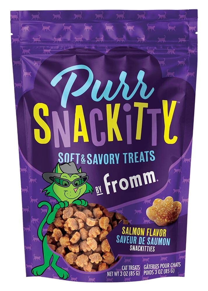 FROMM Snackitties Purr Salmon Soft and Chewy Cat Treats - 3 Oz  