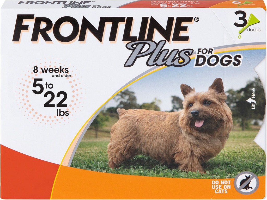 Frontline Plus Flea and Tick for Dogs - 1 - 22 Lbs - 3 Pack  