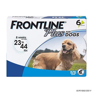Frontline Plus Flea and Tick for Dogs - 23 - 44 Lbs - 6 Pack