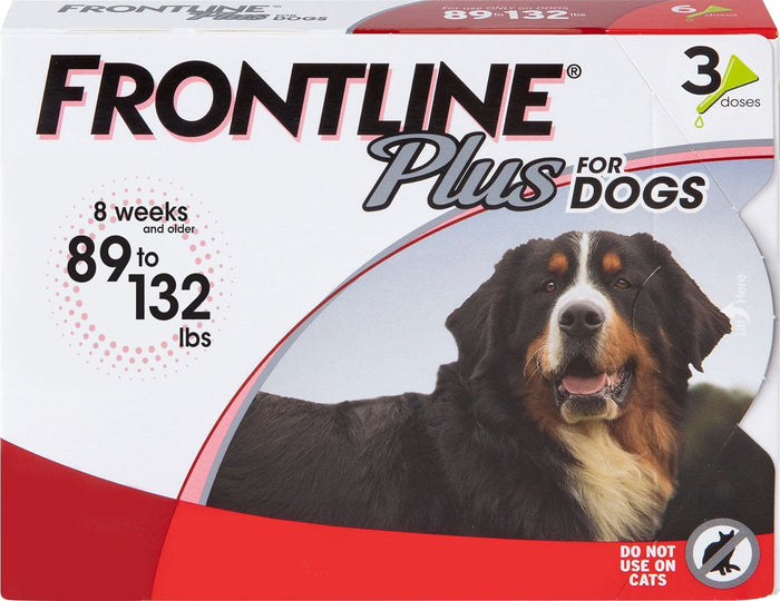 Frontline Plus Flea and Tick for Dogs - 88 - 132 Lbs - 3 Pack