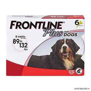Frontline Plus Flea and Tick for Dogs - 89 - 132 Lbs - 6 Pack