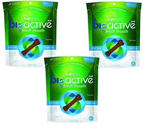 Fruitables BioActive Fresh Mouth Small Dog Dental Chews - 15 ct Pouch