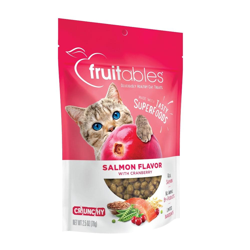 Fruitables Cat Treats Salmon/Cranberry Crunchy Cat Treats - 2.5 oz Bag  