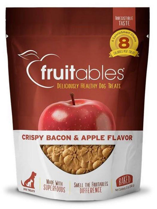 Fruitables Crispy Bacon & Apple Crunchy Dog Treats - 12 oz Pouch  