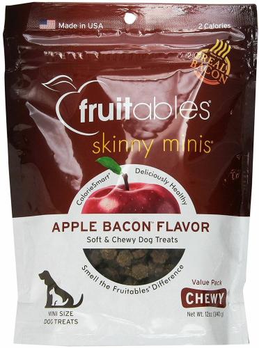 Fruitables Skinny Mini Apple & Bacon Soft and Chewy Dog Treats - 12 oz Pouch  