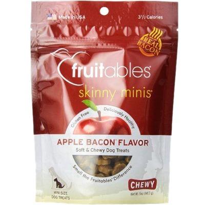 Fruitables Skinny Mini Apple & Bacon Soft and Chewy Dog Treats - 5 oz Pouch  