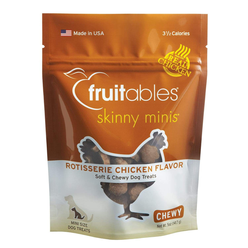 Fruitables Skinny Mini Rotisserie Chicken Soft and Chewy Dog Treats - 5 oz Pouch  