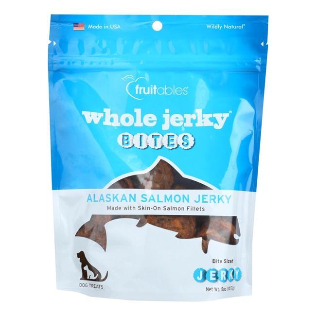 Fruitables Whole Jerky Bites Alaskan Salmon Dog Jerky Treats - 5 oz Pouch  