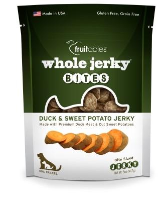 Fruitables Whole Jerky Bites Duck & Sweet Potato Dog Jerky Treats - 5 oz Pouch