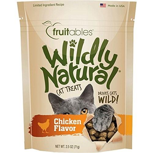 Fruitables Wildly Natural Chicken Crunchy Cat Treats - 2.5oz Bag