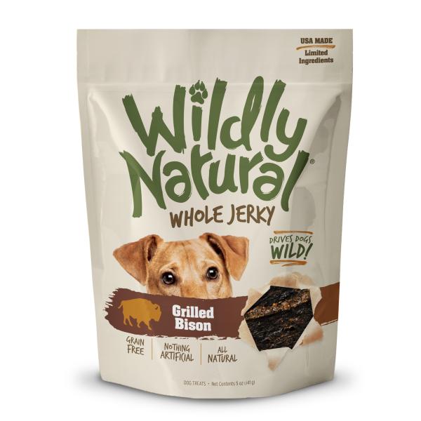 Fruitables Wildly Natural Grilled Bison Strips Dog Jerky Treats - 12 oz Pouch