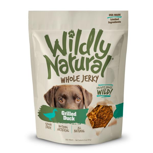 Fruitables Wildly Natural Grilled Duck Strips Dog Jerky Treats - 5 oz Pouch  