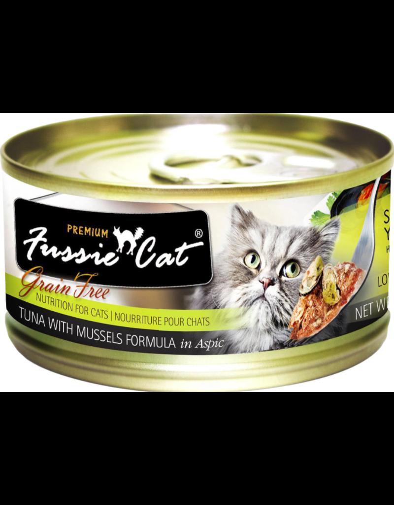 Fussie Cat Premium Tuna with Mussels Canned Cat Food - 24/5.5 oz Cans - Case of 1  