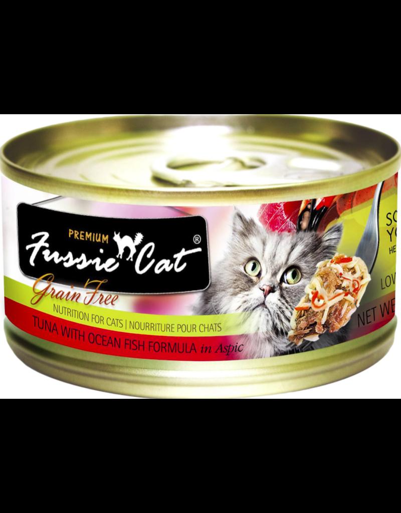 Fussie Cat Premium Tuna with Ocean Fish Canned Cat Food - 24/5.5 oz Cans - Case of 1  