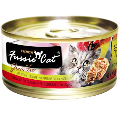 Fussie Cat Premium Tuna with Ocean Fish Formula in Aspic Canned Cat Food - 24/2.82 oz Cans - Case of 1  