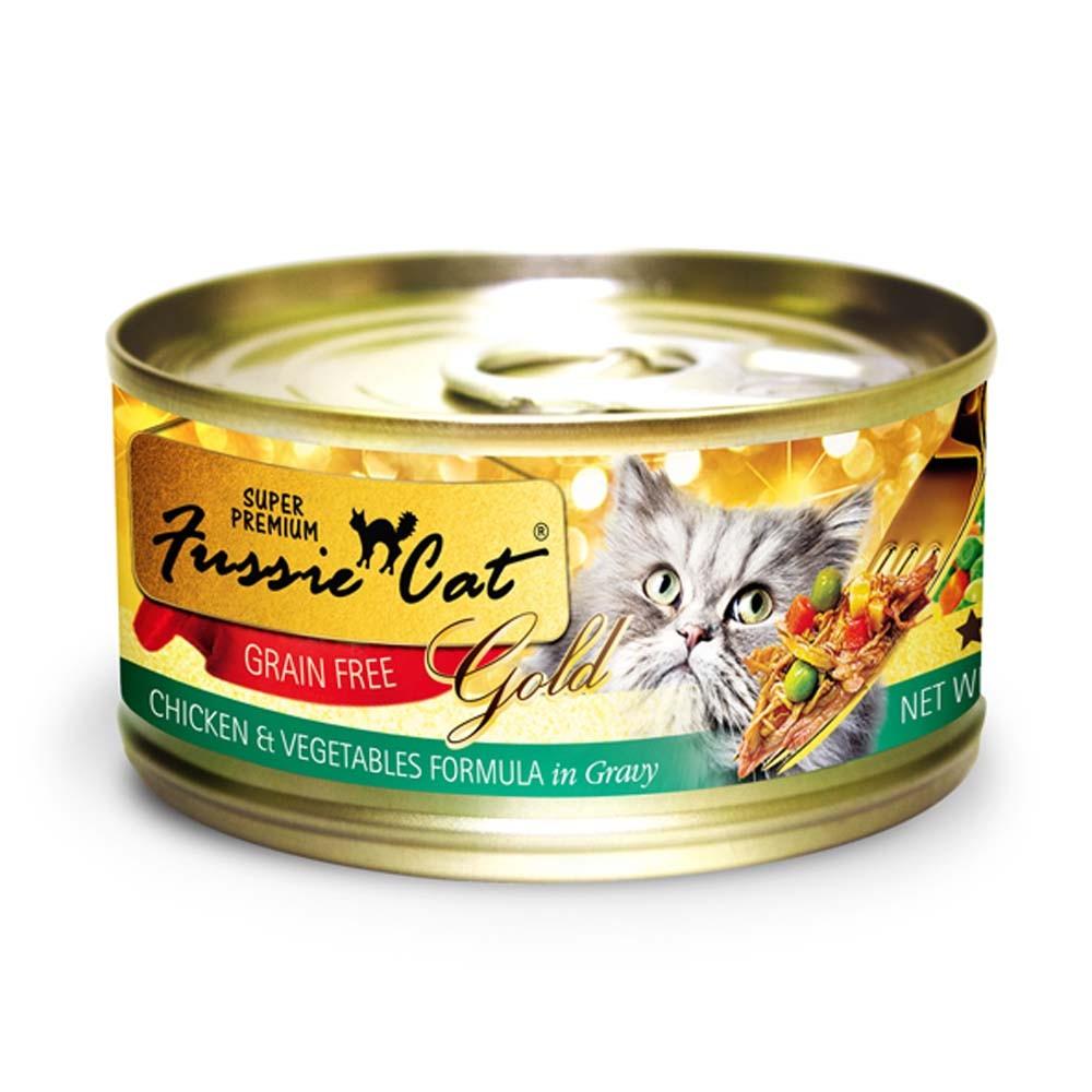 Fussie Cat SP Chicken & Vegetables Formula in Gravy Canned Cat Food - 24/2.82 oz Cans - Case of 1  