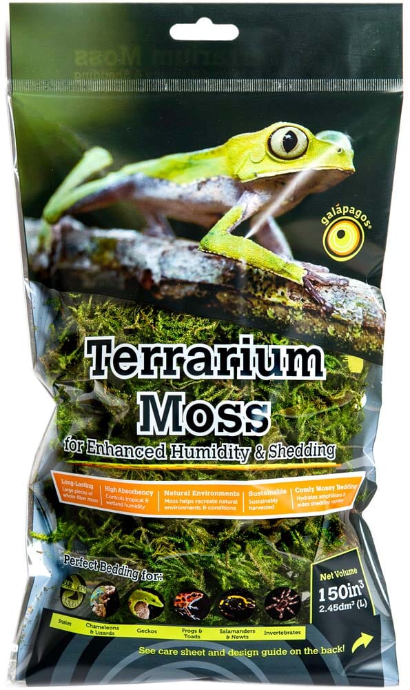 Galapagos 5-Star Terrarium Sphagnum Moss Snake Bedding Substrate - Fresh Green - 2.6 qt - Mini  