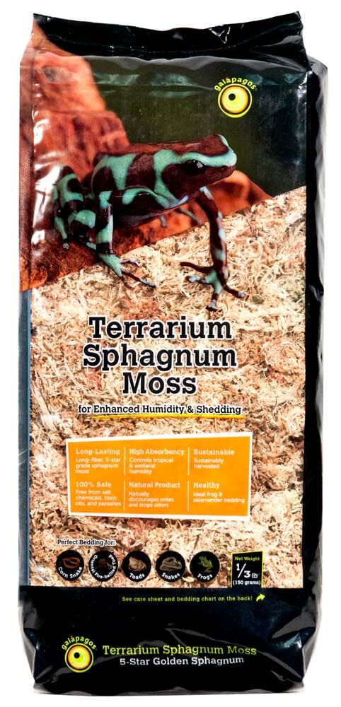 Galapagos 5-Star Terrarium Sphagnum Moss Substrate Gold - 0.33 lb  