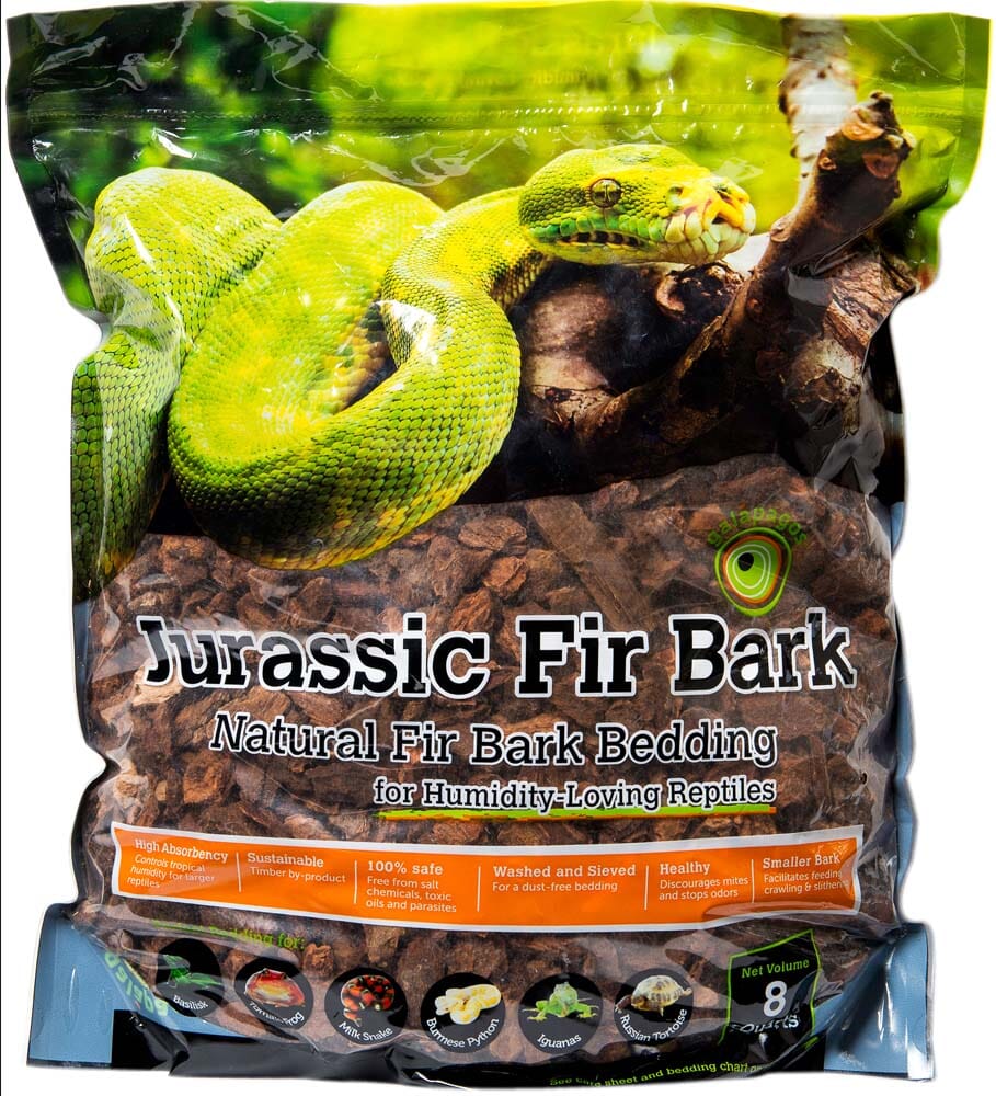 Galapagos Jurassic Fir Bark Natural Fir Bark Bedding Substrate Brown - 8 Qt  