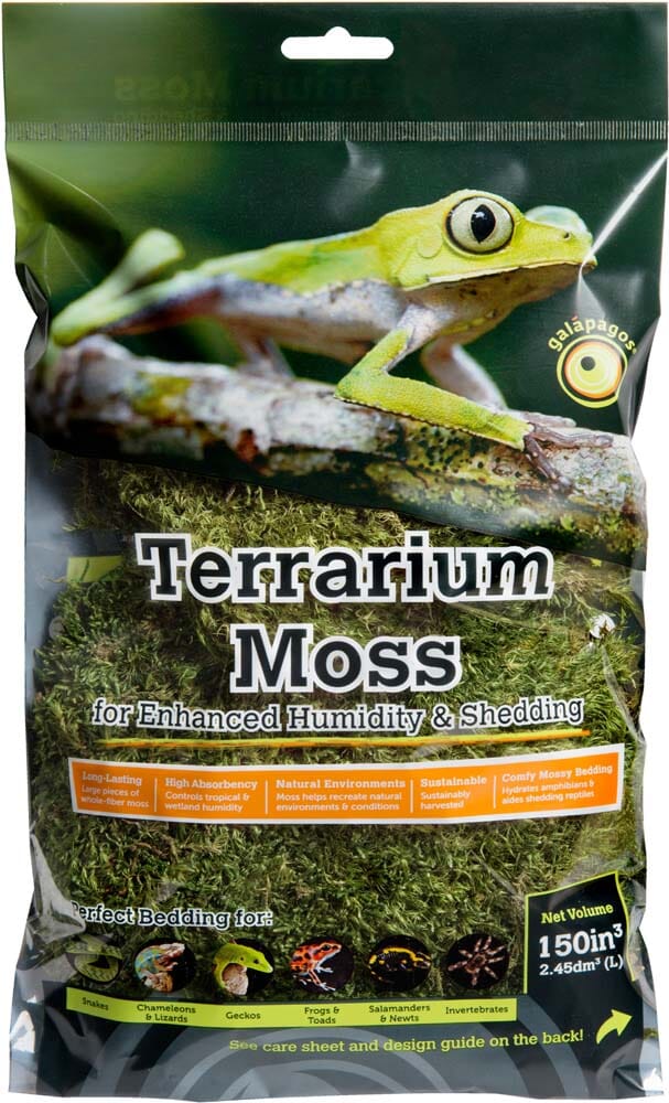 Galapagos Pillow Moss for Tropical & Forest Tanks - Fresh Green - 2.6 Qt - Mini  