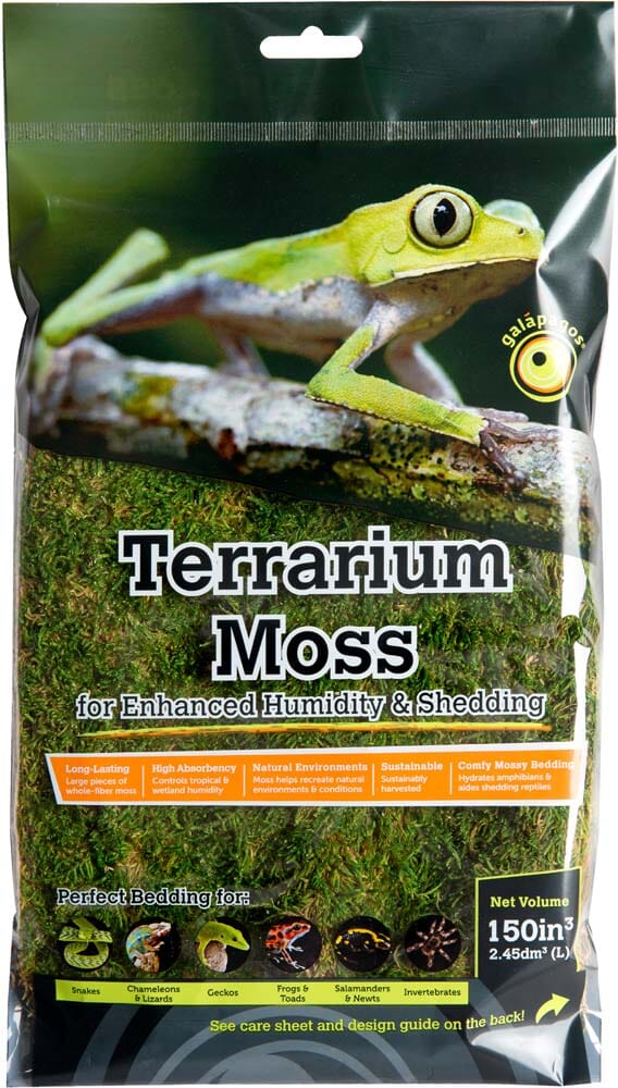 Galapagos Sheet Moss Decorative Sheet of Real Moss Substrate - Fresh Green - 2.6 qt - Mini