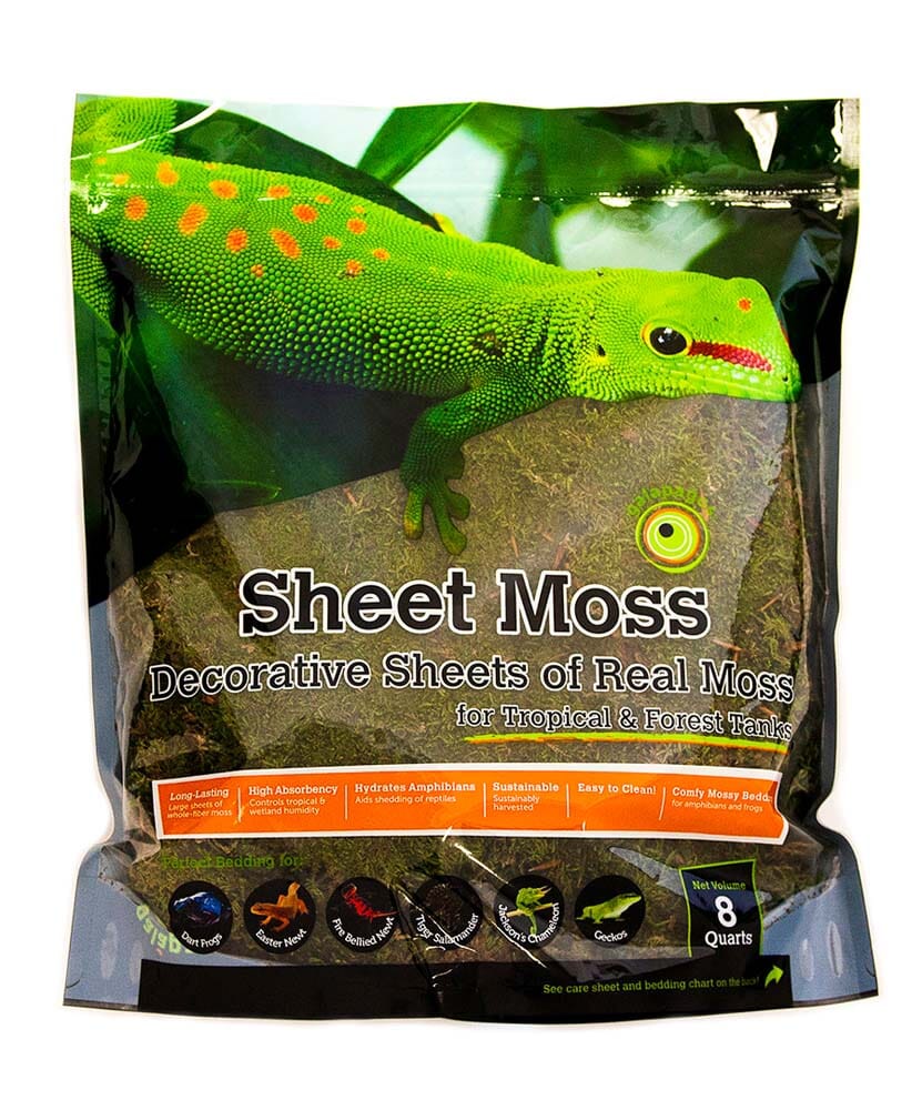 Galapagos Sheet Moss Decorative Sheet of Real Moss Substrate - Fresh Green - 8 Qt  