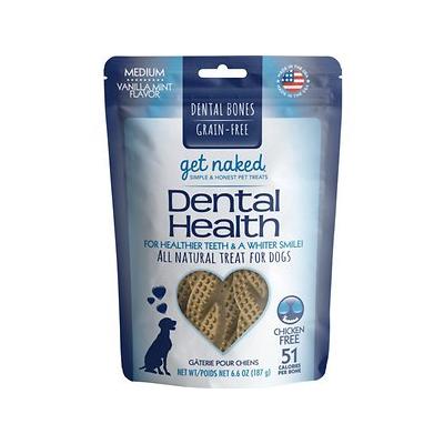 Get Naked Grain-Free Dog Chewy Dental Bones Mint - Medium - 6.6 Oz  