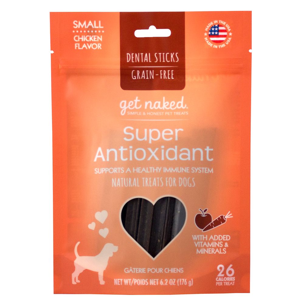 Get Naked Grain-Free Dog Chewy Stick Antioxidants - Small 6.2 Oz  
