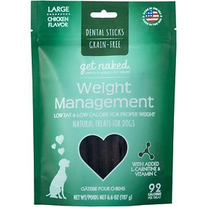 Get Naked Grain-Free Dog Chewy Stick Weight Management - Large - 6.6 Oz